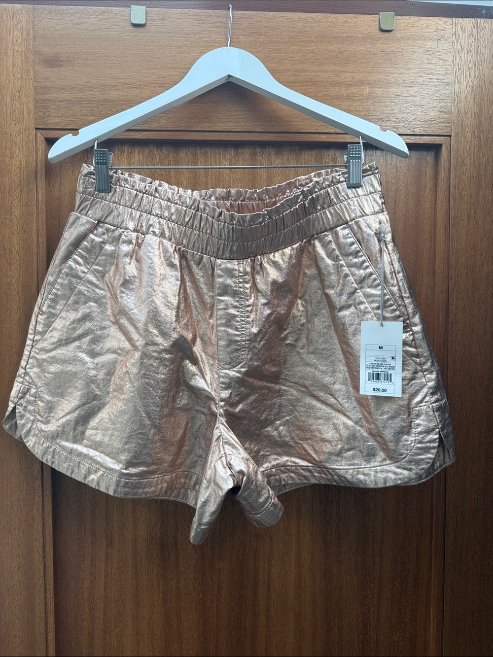 a new day Metallic Rose Gold Athletic Shorts